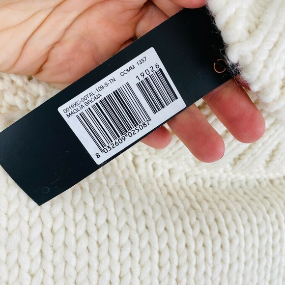 Diesel NEW Thick Knit Cream Sleeveless Cowl Neck S - Picture 6 of 6